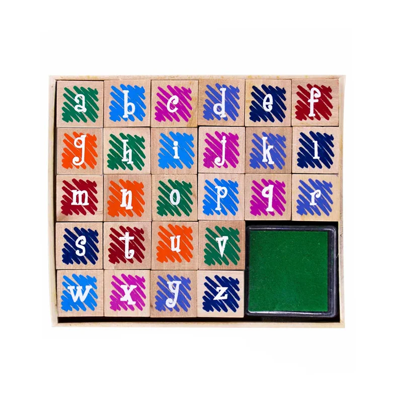 مهر چوبی حروف الفبای انگليسی بسته 26 عددی