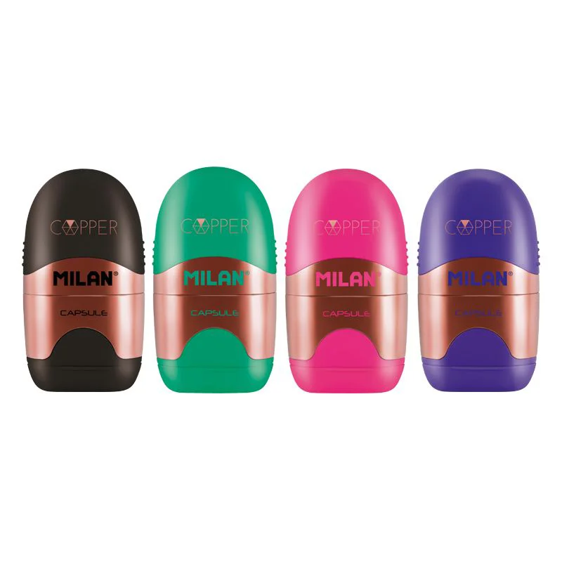 پاکن و تراش مخزن دار میلان مدل Capsule Copper