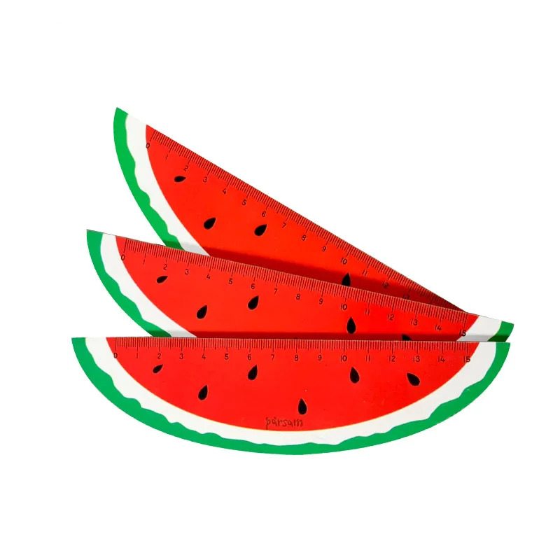 خط کش چوبی 15 سانتیمتری طرح هندوانه