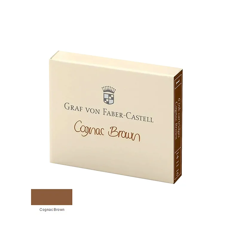کارتريج يدک خودنويس 6 عددی گراف فون فابر کاستل Cognac Brown